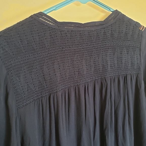 ba&sh Navy Cime Embroidered Top Size EU 1 / Small - Picture 7 of 9